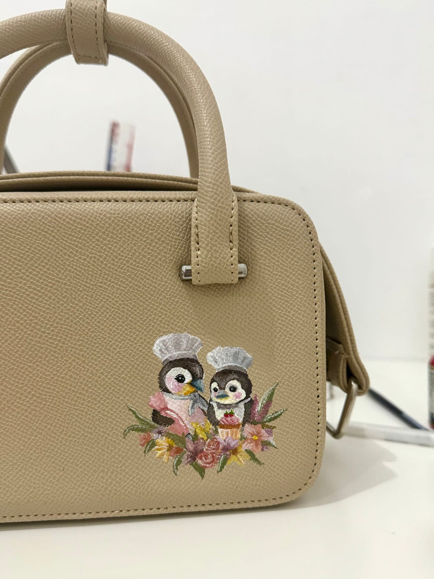Painting on Sling Bag