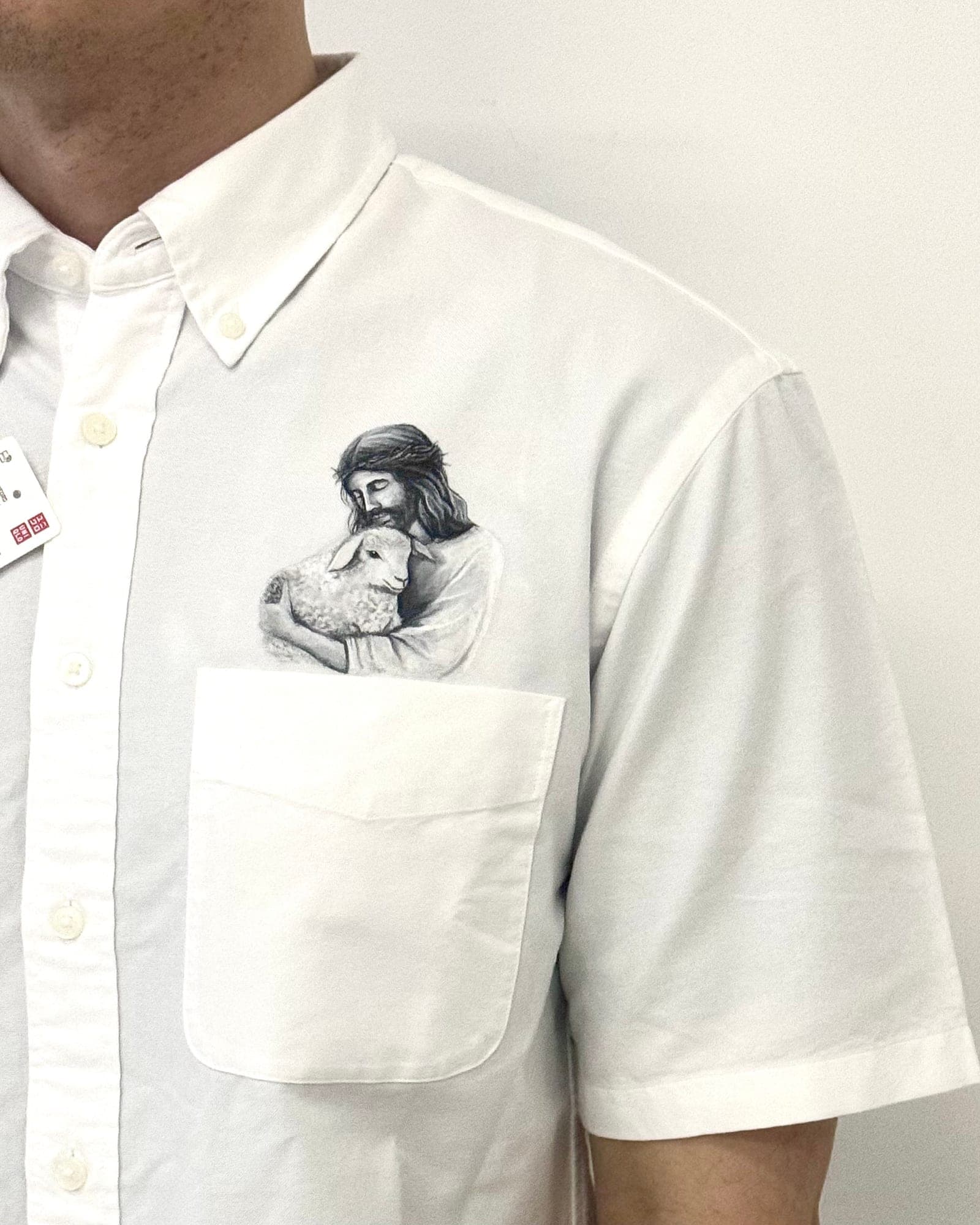 Painting on Uniqlo White Shirt